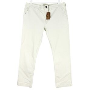 Elliot Mulryan Men's Straight Leg Stretch Classic Beige Chino Pants Sz 38x32 NWT